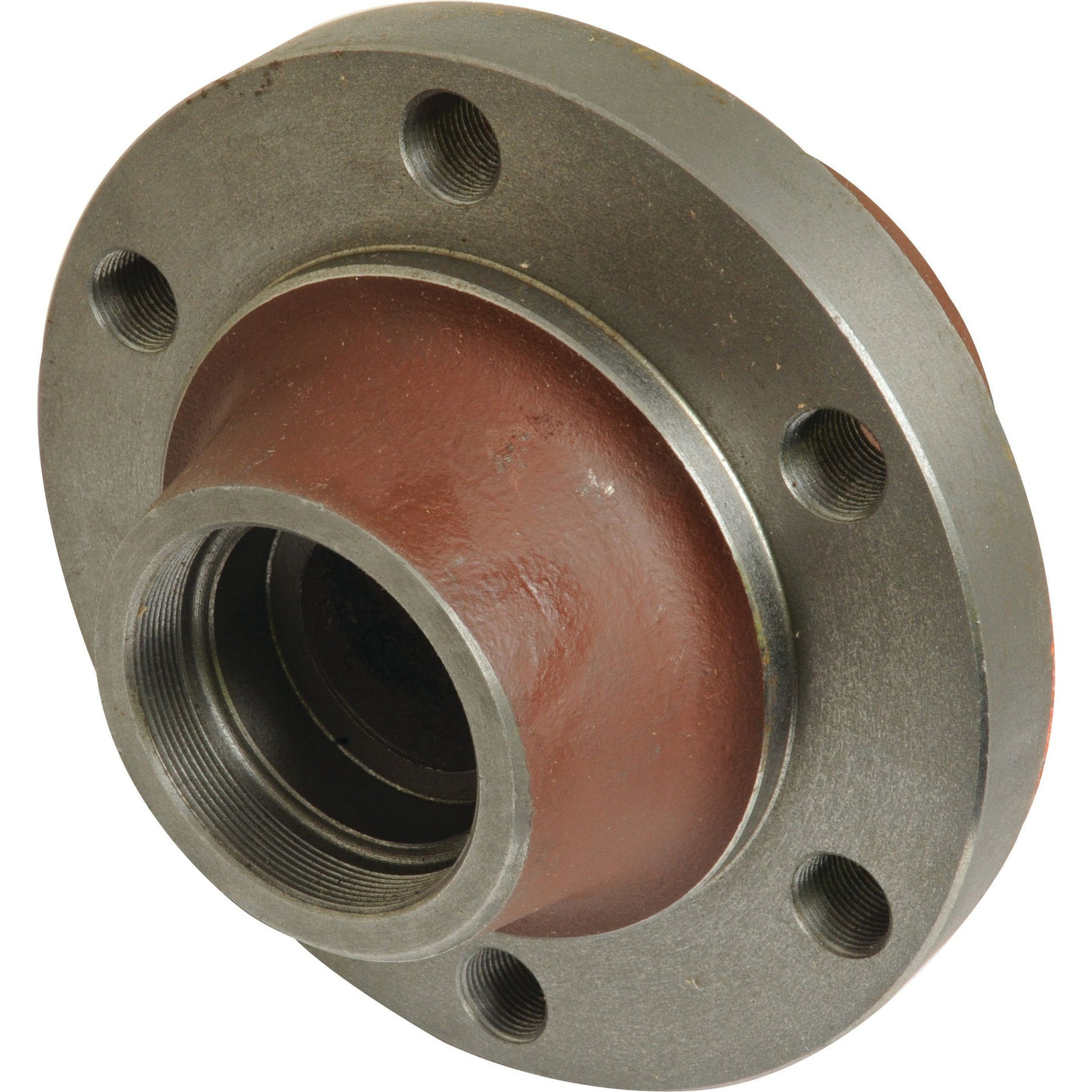 A close-up view of the Sparex Wheel Hub (Sparex Part No. S.103310), resembling a Fiat wheel hub, featuring a threaded inner hole and multiple bolt holes around the outer edge. The wheel hub showcases a red-brown central section and a gray outer rim.