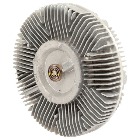 A Sparex Viscous Fan Drive (Part No. S.104788), a metallic, circular automotive cooling fan clutch featuring multiple radial fins and a central mounting hub, is compatible with Deutz-Fahr AGROTRON systems.