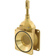 Introducing the Sparex Gate Valve - Double Flanged - Heavy Duty 4" (S.104903), a robust brass valve designed with circular flanges and mounting holes, perfect for regulating fluid flow in pipelines. This valve includes a lever mechanism on top, ensuring easy operation. Detailed manufacturing information is available upon request.