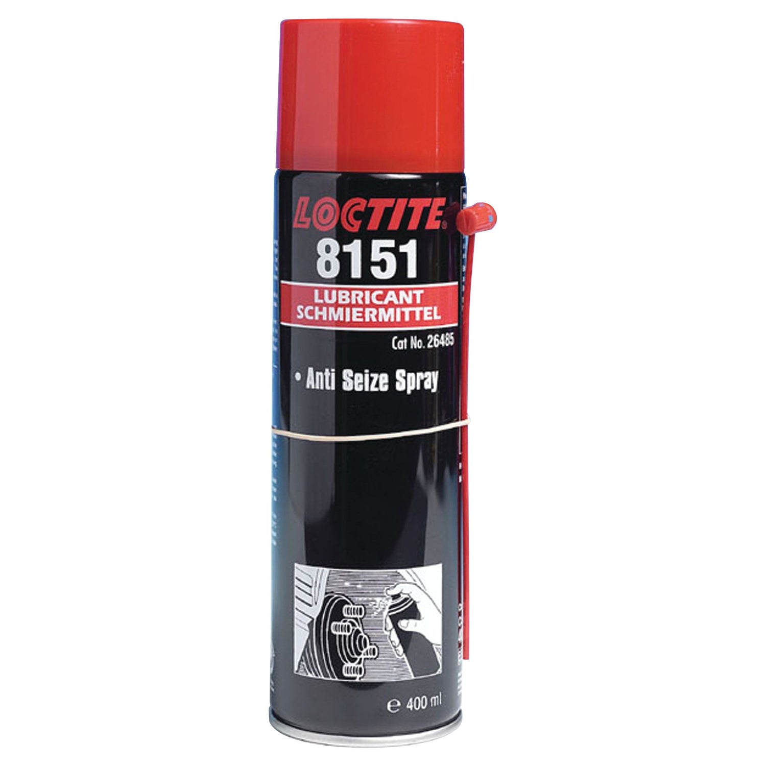 A can of Sparex LOCTITE 8151 Anti-Seize 400gr - S.105351 with high temperature resistance, a red cap, and a 400 ml capacity.