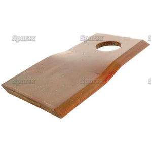Mower Blade - Twisted blade, top edge sharp & parallel -  109 x 47x4mm - Hole⌀19mm  - LH -  Replacement for Vicon, JF, Stoll, Pottinger - S.105699 - Farming Parts