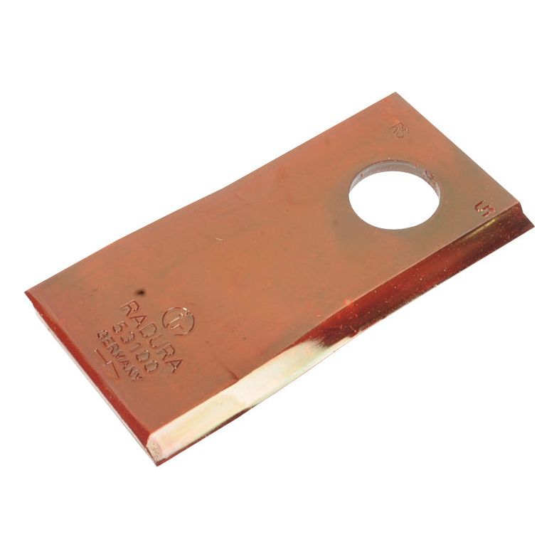 The Blade - S.105703 by Sparex is a rectangular copper grounding lug featuring a circular LH Hole near one end and a slightly tapered edge.