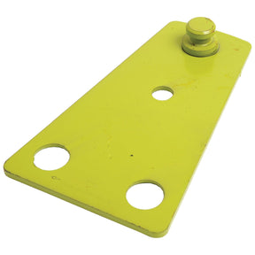A flat, yellow metal mower blade holder with three circular holes and a raised cylindrical feature on one side that's compatible with Claas CORTO machinery. Measuring 160mm in length and 92mm in width, it's perfect as an OE Reference part (9509510) or sourced through Sparex (Part No. S.105830).