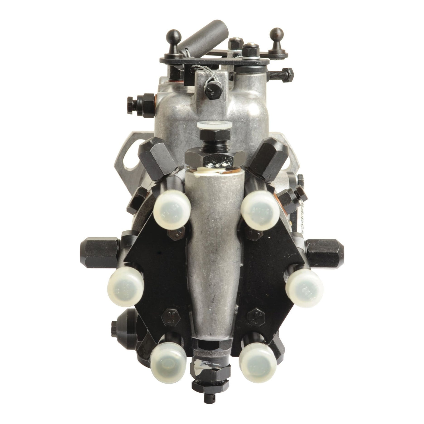 Front view of the Fuel Injection Pump Head and Rotor Kit by Sparex (Part No. S.105965) featuring multiple adjustment screws and visible mechanical components, reminiscent of the intricate design found in a Fiat Iveco 8065.24 engine.