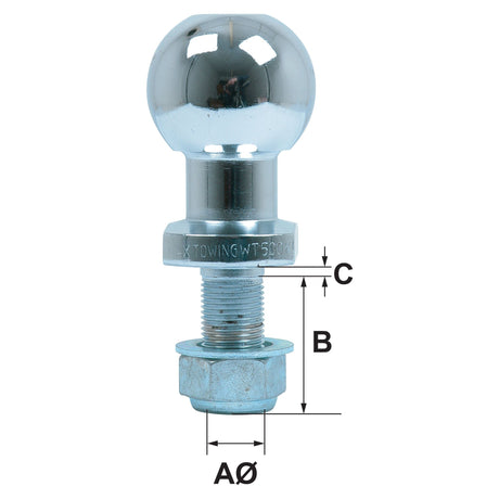 Ball Hitch Pin, 350Kg (Short (ATV))
 - S.10631 - Farming Parts