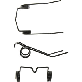 Three angles of a small black torsion spring illustrated: top view, side view, and front view. Built to replace the Pick-Up Tine (Length: 190mm, Width: 158mm, Ø5.5mm) for New Holland models as part number 89819750 by Sparex (Sparex Part No. S.106327).
