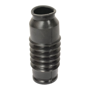 A black rubber accordion-style protective boot for mechanical parts, the Diffuser Tube for Foam Tip by Sparex (Part No. S.106563) features a flexible, ribbed design.