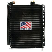 A black Condenser - S.106680 by Sparex, featuring a "Made in USA" label with an American flag at the center, and is compatible with John Deere equipment.