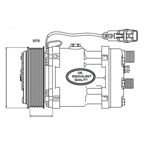 Compressor (Denso Style 6E171)
 - S.106700 - Farming Parts