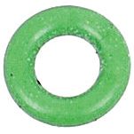 Image of a green rubber O' ring seal, typically found in John Deere Equalizer machinery. For specific dimensions and product specifications, refer to the Sparex catalog for the O' Ring Pack, 4.47 x 8.03 x 1.78mm (10 pcs.), Sparex Part No.S.106840.