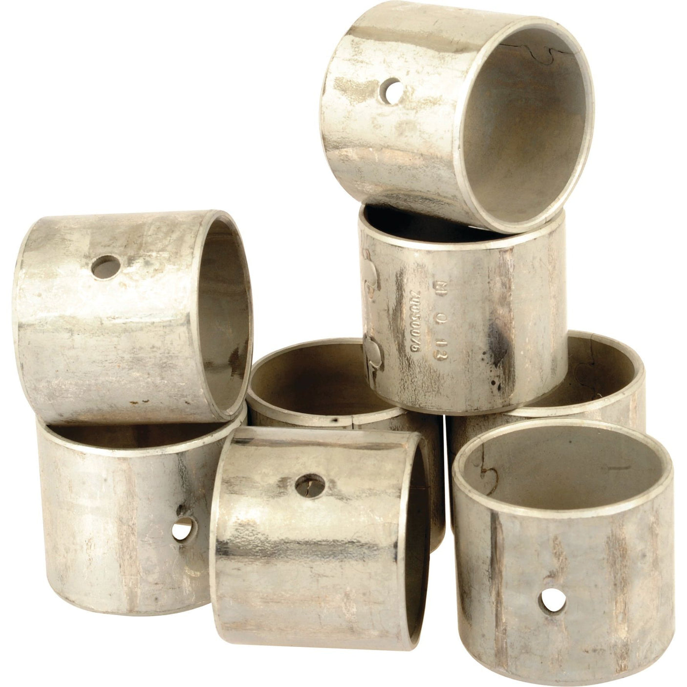 A stack of Small End Bushes with an ID of 34.67mm, perfect for your Massey Ferguson 70998085 or Challenger MT434, available as Sparex Part No. S.107279.