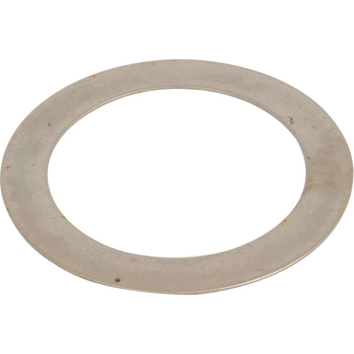 A flat, circular metal washer with a central hole, viewed against a white background, from the Sparex range for Massey Ferguson and Landini tractors. This is the Shim | Sparex Part No.S.107361 by Sparex.