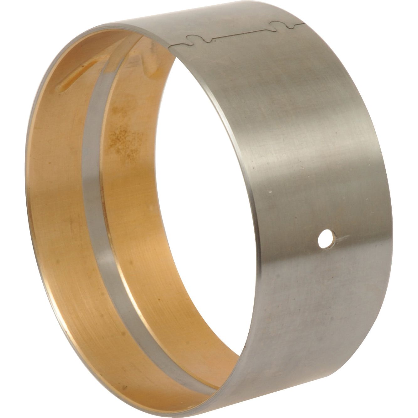 The Sparex Bush (Sparex Part No. S.107428) is a cylindrical metal bushing designed for compatibility with the Case IH MAXXUM 110, featuring a hole on one side and a smooth inner surface.