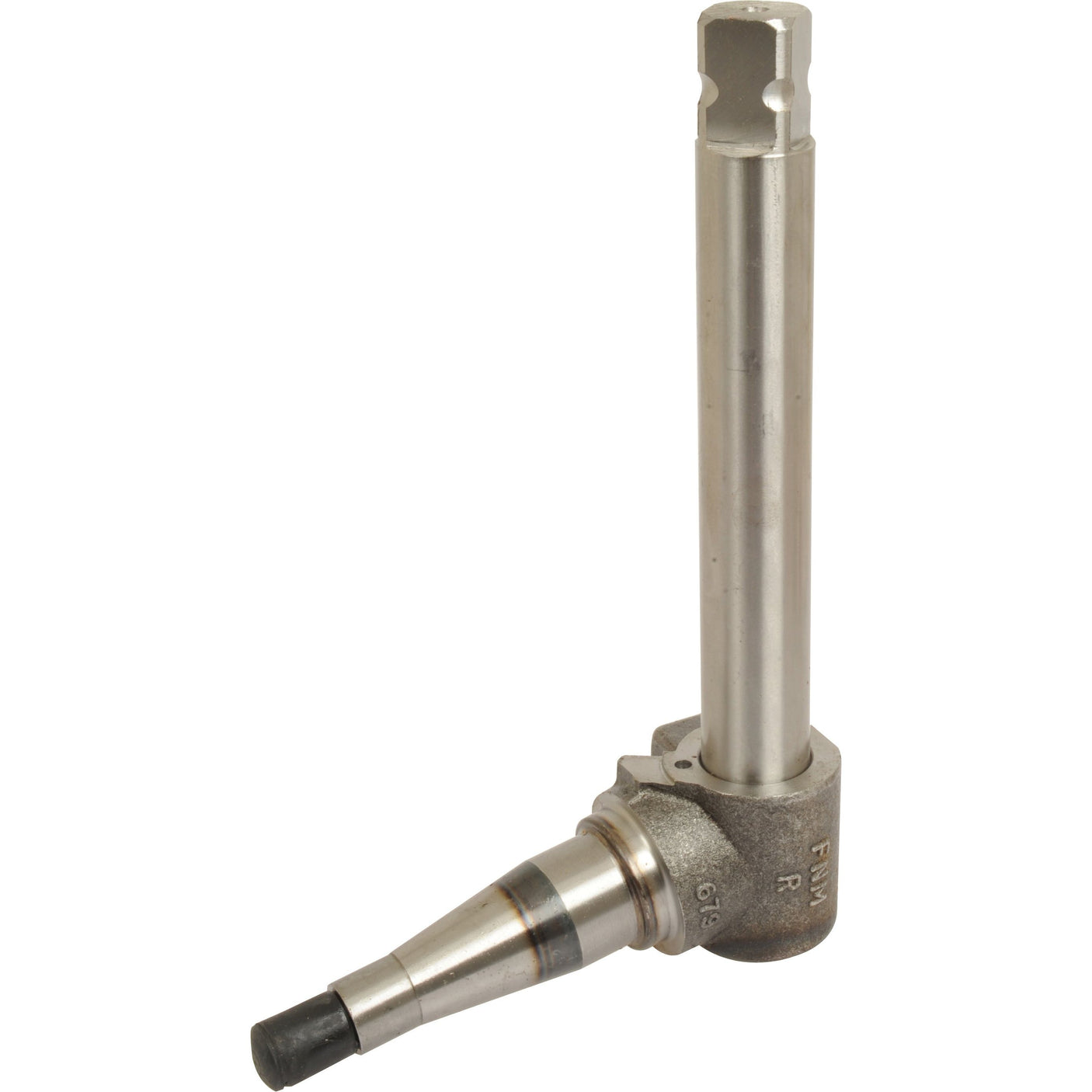 The Sparex Spindle RH (Sparex Part No.S.107480) is a metal industrial tool featuring a cylindrical handle attached to a tapered, conical end, specifically designed for right-hand use.