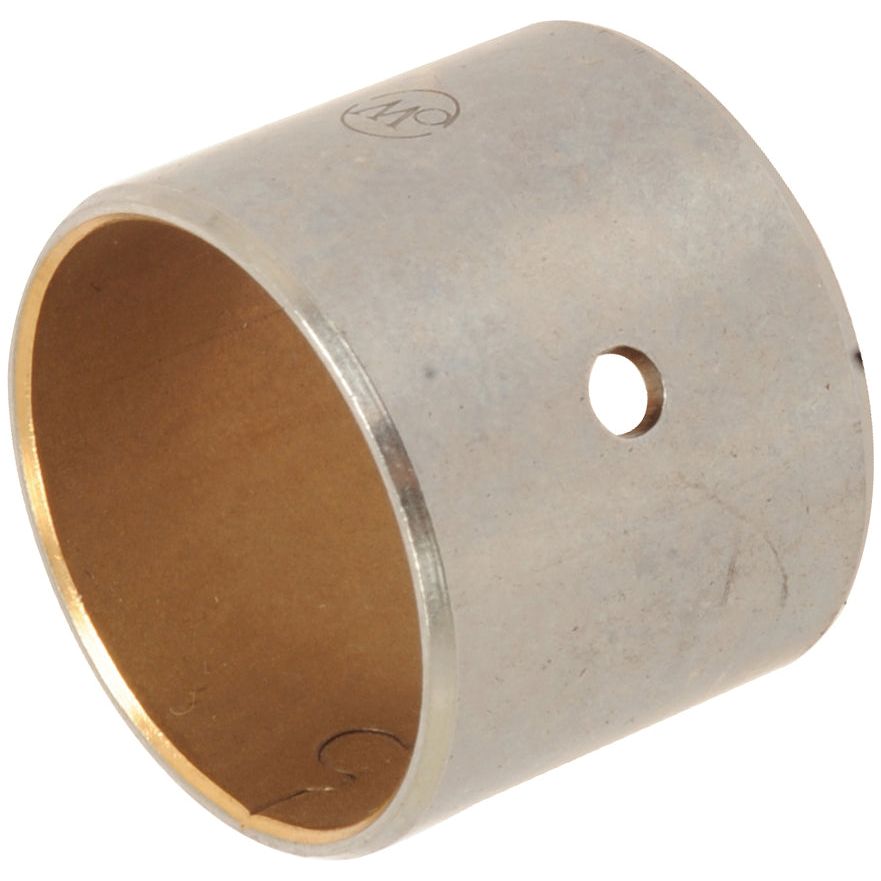 A cylindrical metal bushing from Sparex, bearing the part number S.107486, features a smooth exterior, an interior coated with a different material, and a small hole on one side.