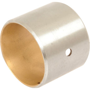 Small End Bush by Sparex (Part No. S.107507), designed for compatibility with Ford New Holland models, features a smooth outer surface and a small hole on one side; the interior presents a golden hue.