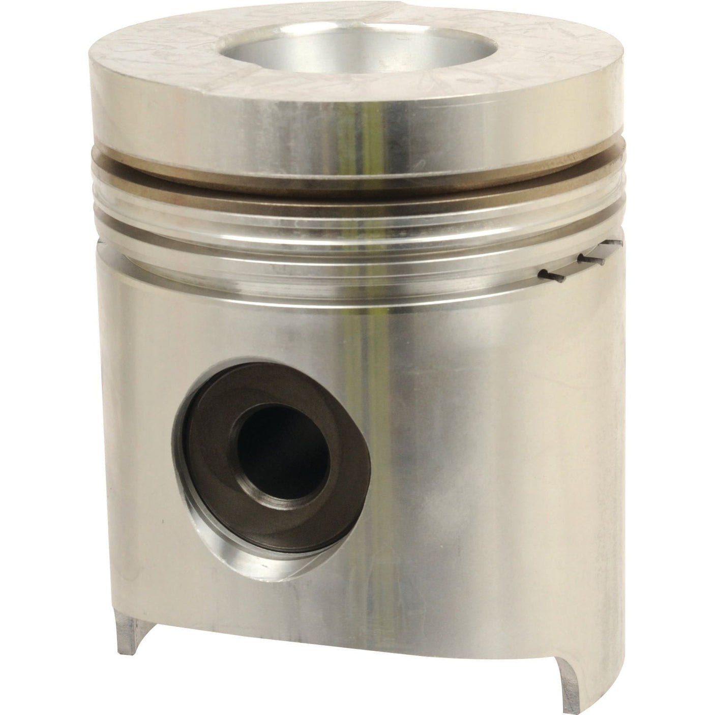 A Sparex Piston (Standard) - S.107560, featuring a metallic, cylindrical shape with visible grooves, designed for use in internal combustion engines and adhering to precise piston specifications.