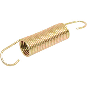 The Clutch Pedal Spring | Sparex Part No. S.107574 by Sparex is a tightly coiled metal spring with hooks on both ends, designed for tension and flexibility in various mechanical applications, specifically suited for use in Case IH machinery.