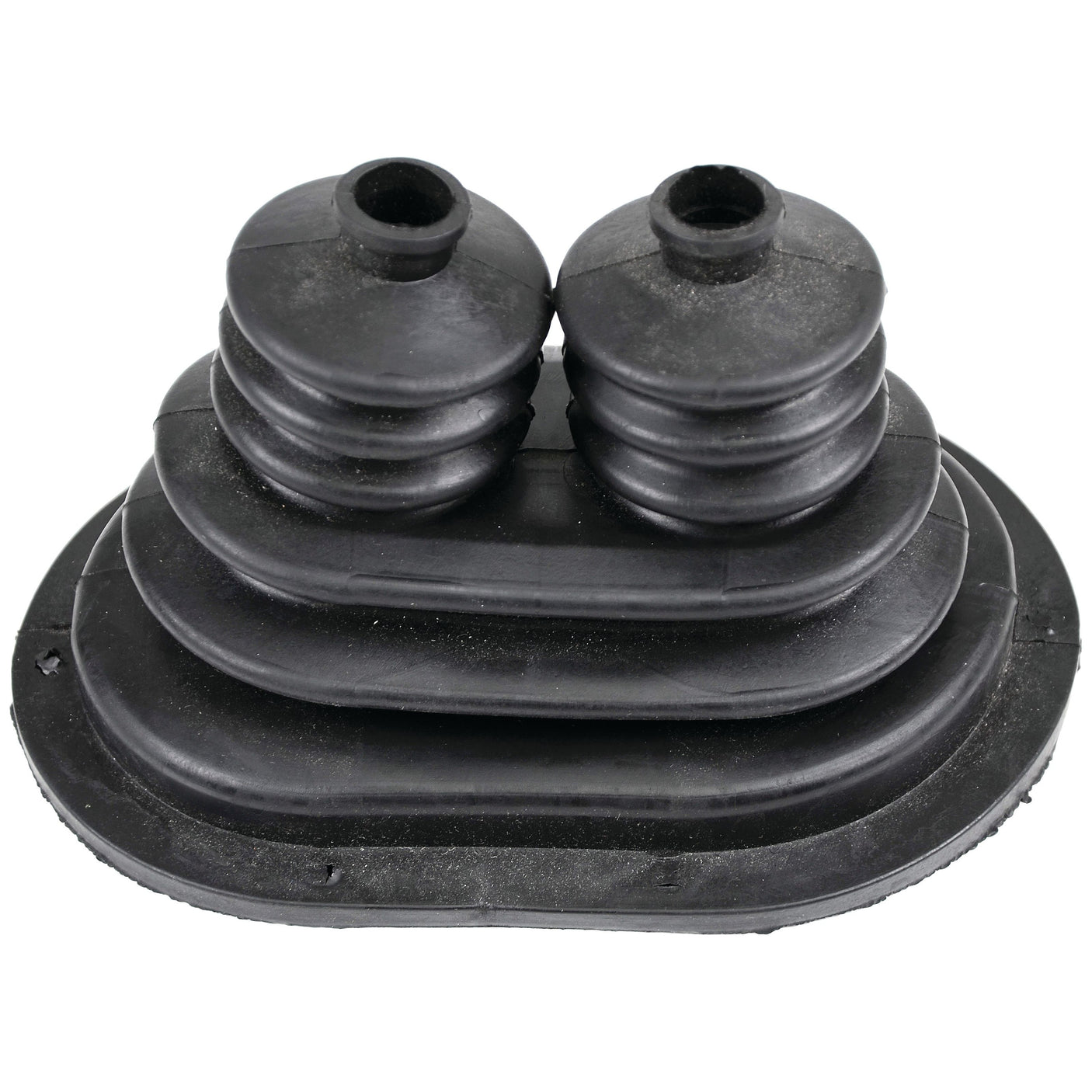 The Sparex Gear Lever Boot (Sparex Part No. S.108033) is a black rubber boot featuring two bellows-like sections, commonly used for protecting mechanical or automotive parts from dust and debris.