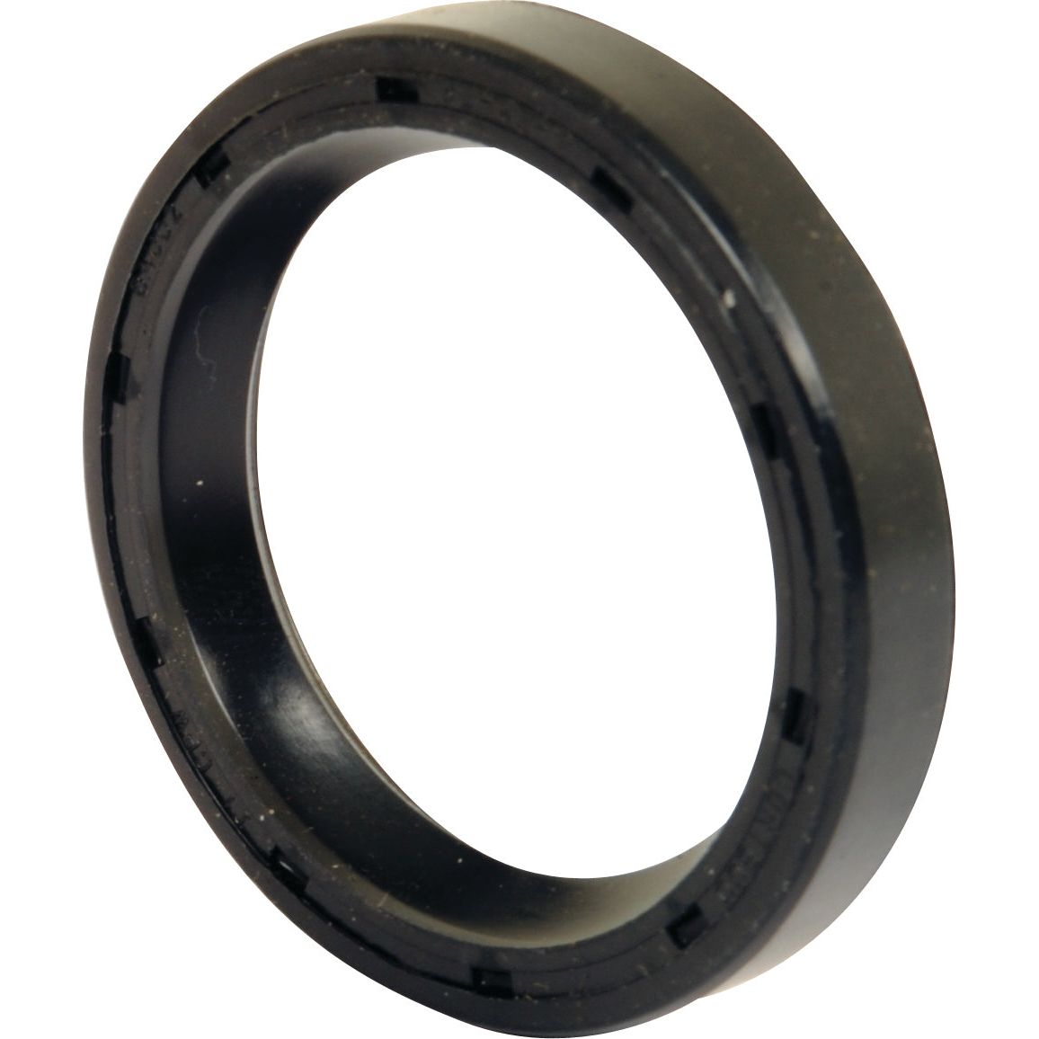 The Sparex Seal (Part No. S.108107) is a black, circular mechanical seal with ridges on the inner ring designed to prevent fluid leakage between connected parts, making it ideal for use in the input shaft of your International Harvester machinery.