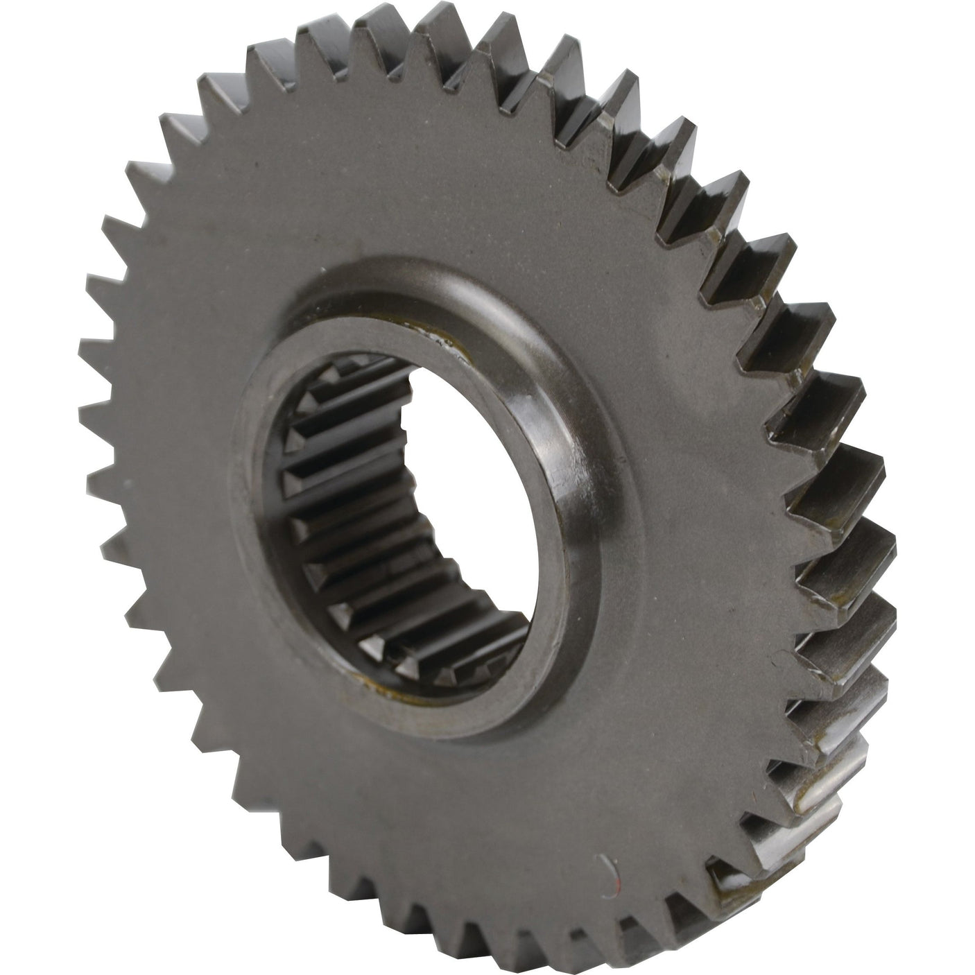 The Transmission Gear with evenly spaced teeth and a central hole featuring internal ridges, ideal for mechanical use in Case IH machinery, is available as Sparex Part No. S.108123 from the brand Sparex.