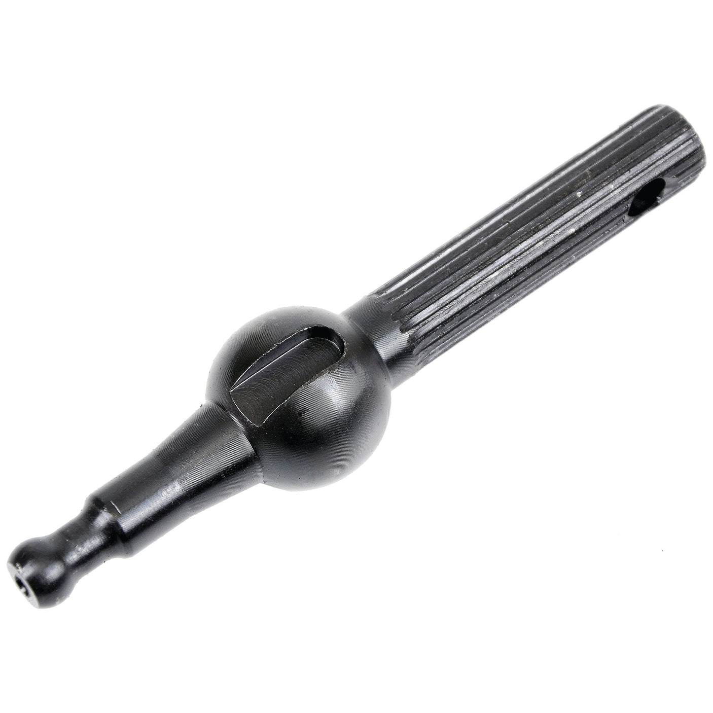 The Sparex Gear Lever, Part No. S.108185, is a black, cylindrical metal tool featuring a spherical middle section and notches along its length, closely resembling the gear lever from a Fiat 110-90.