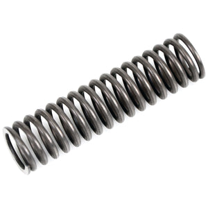 A close-up image of a coiled metal spring, typically used in mechanical applications to store and release energy or provide cushioning, akin to the Transmission Top Spring by Sparex (Part No. S.108213), which ensures optimum performance in Ford / New Holland machinery.