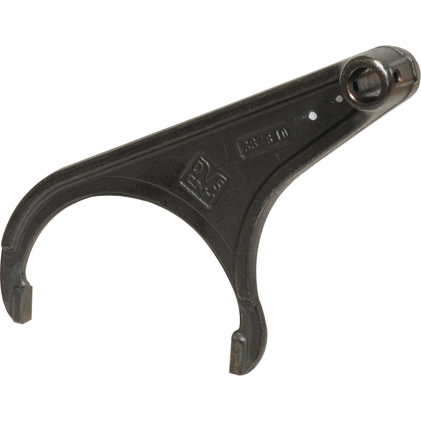 The Sparex Selector Fork (Sparex Part No. S.108269) is a metallic gear shift fork with two prongs and a hole at the top, designed for use in automotive transmissions and ideal as a Case IH gear replacement.