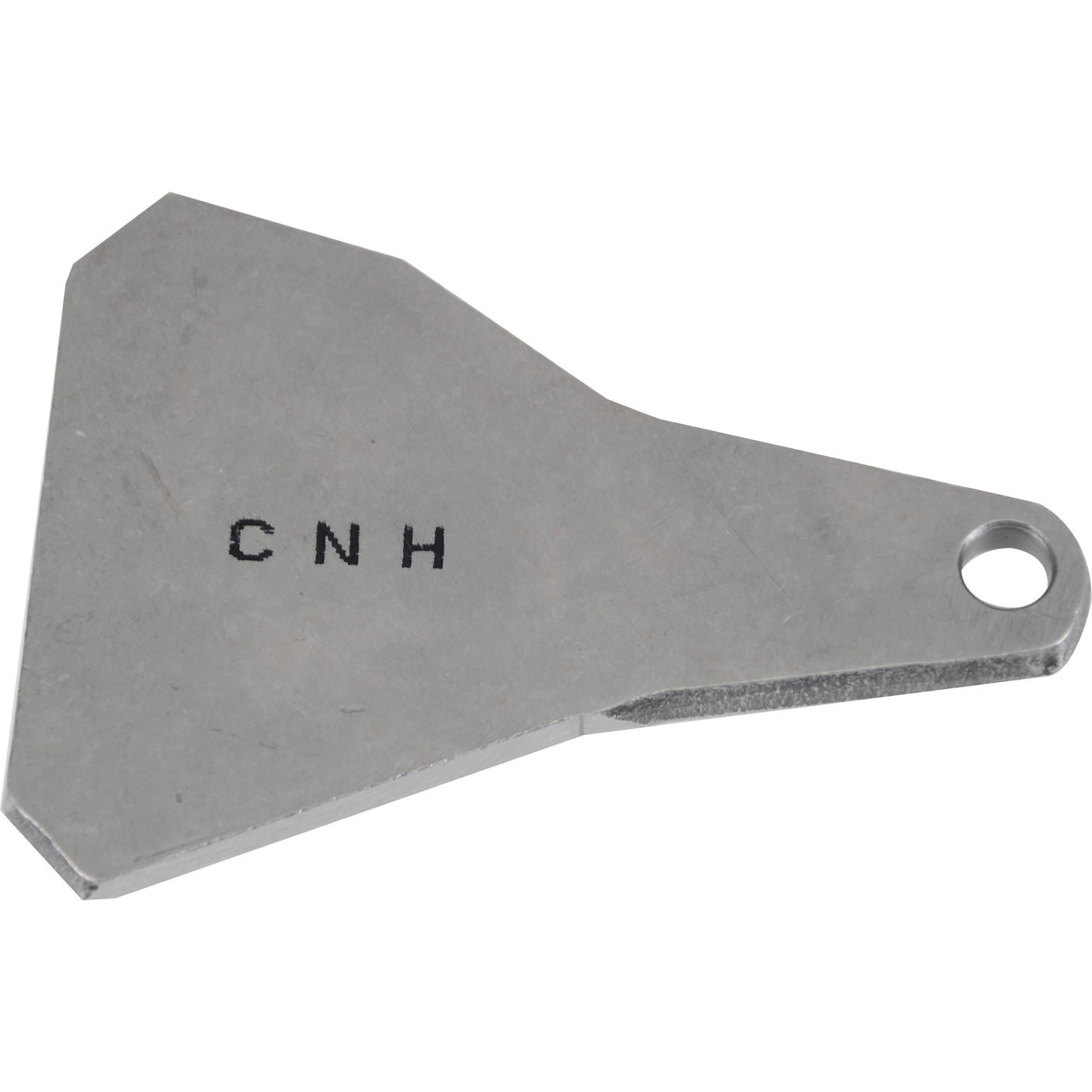 A flat, metallic piece labeled "CNH" with a hole at one end, designed to fit Case IH equipment, is identified as the Lever (Sparex Part No. S.108336) by Sparex.