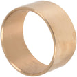 A Bush (Sparex Part No. S.108344) from Sparex, featuring a plain, cylindrical design with a gold-colored metallic finish, exudes the smooth precision characteristic of Ford/New Holland machinery components.