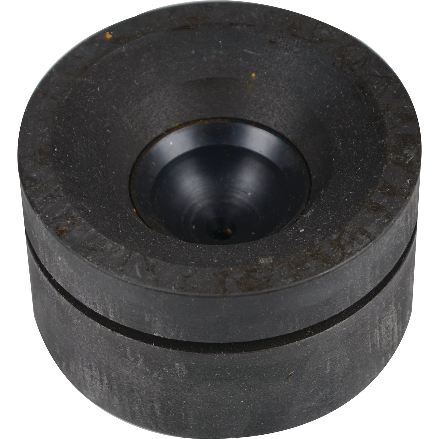 The Sparex Hydraulic Piston Vibration Isolator (Part No. S.108423) is a black, round, rubber component featuring a hollow central indentation, making it ideal for use in hydraulic piston systems.