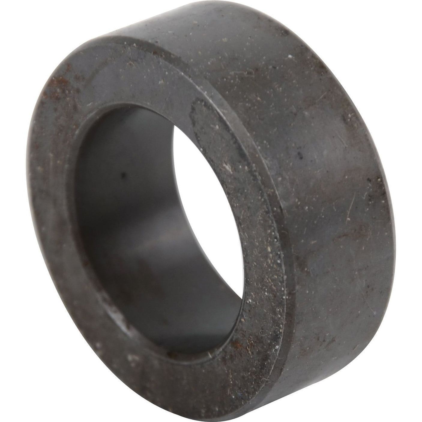 The Hydraulic Cross Shaft Ring by Sparex (Part No. S.108525) is a cylindrical metal ring with a large central hole, featuring a smooth, dark gray surface, making it ideal for Case IH machinery.