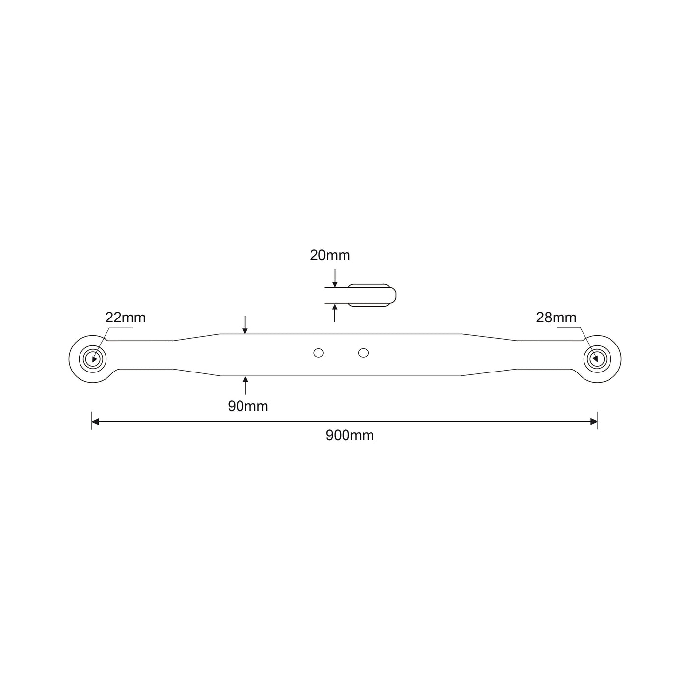 Lower Link Lift Arm - Complete (Cat. 1/2)
 - S.108571 - Farming Parts