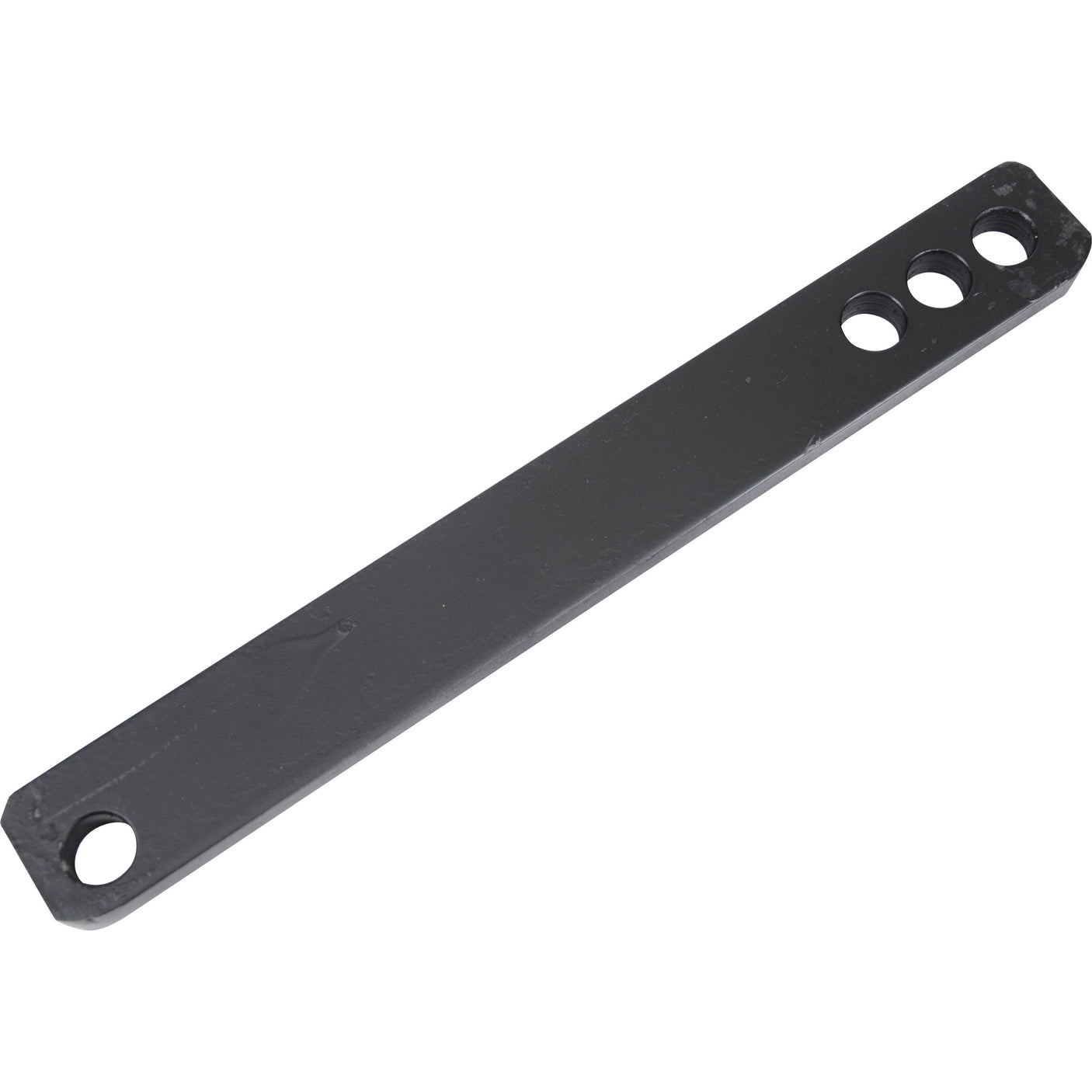 The Sparex Bracket (Sparex Part No. S.108615), designed for the Fiat 640, features a flat metal bar with a total of five holes—three closely spaced on one end and two further apart on the opposite end.