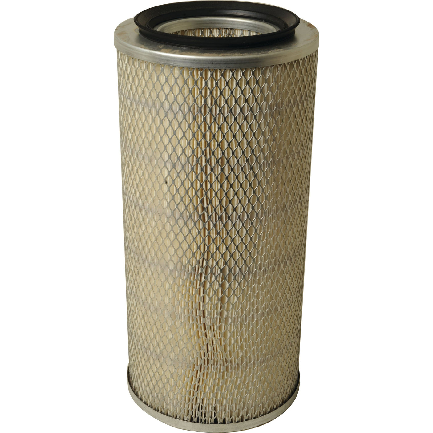 A cylindrical air filter, specifically the Sparex Air Filter - Outer - AF1638 (Sparex Part No.S.108703), featuring a metal mesh exterior and pleated interior, is pictured against a white background.