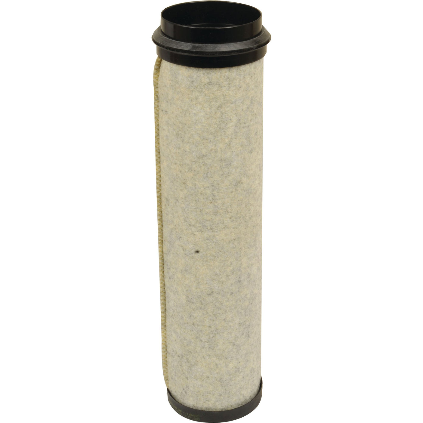 A cylindrical air filter featuring black plastic ends and a white, textured filter surface in the middle. This Sparex AF1842 Inner Air Filter (Sparex Part No.S.108740) ensures optimal performance and durability.