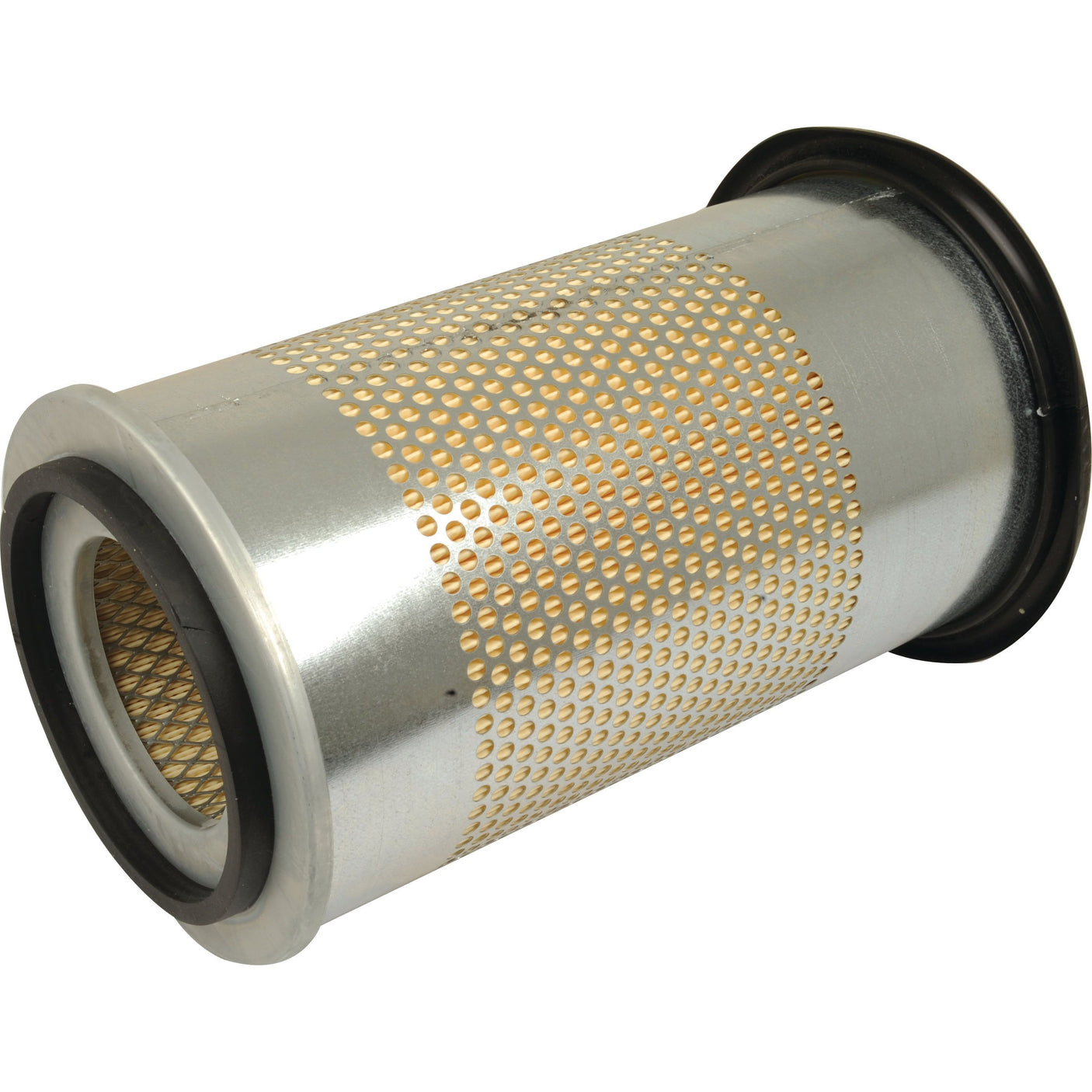 The Sparex Air Filter - Outer AF25302 (Sparex Part No. S.108763) showcases a perforated cylindrical housing with an inward taper on one end.