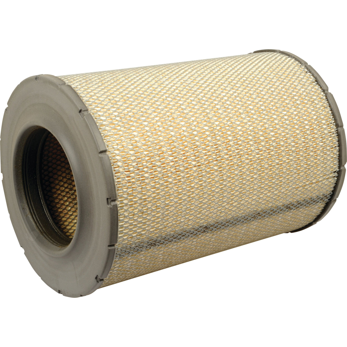 A cylindrical Sparex AF25359 outer air filter (Sparex Part No. S.108770) with a metal mesh exterior and rubber caps on both ends. This honeycomb-patterned filter is designed for superior filtration in John Deere machinery.