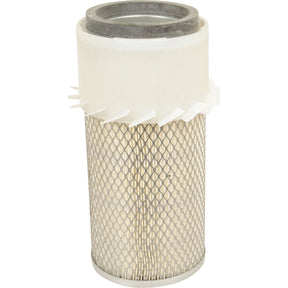 Sparex Air Filter - Outer - AF25456K | Sparex Part No.S.108776, featuring a cylindrical design with a silver mesh and white plastic top and bottom components, ensures optimal performance for your Case IH machinery.