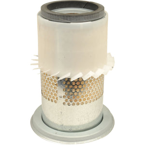 The Sparex Air Filter - Outer - AF25509K (Sparex Part No. S.108783) is a cylindrical air filter designed for the JCB 150 ROBOT, featuring metal mesh and plastic components with white top and bottom sections.