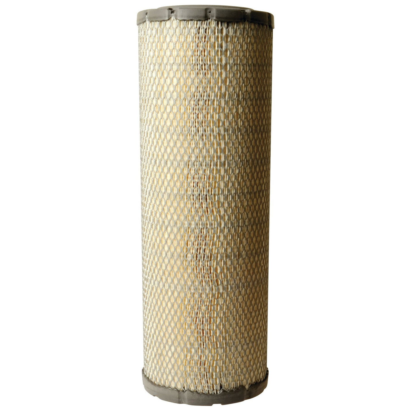 A cylindrical air filter with a metal mesh exterior and rubber edges, compatible with Fleetguard AF25524, branded as Sparex Air Filter - Outer - AF25524 (Sparex Part No.S.108785).