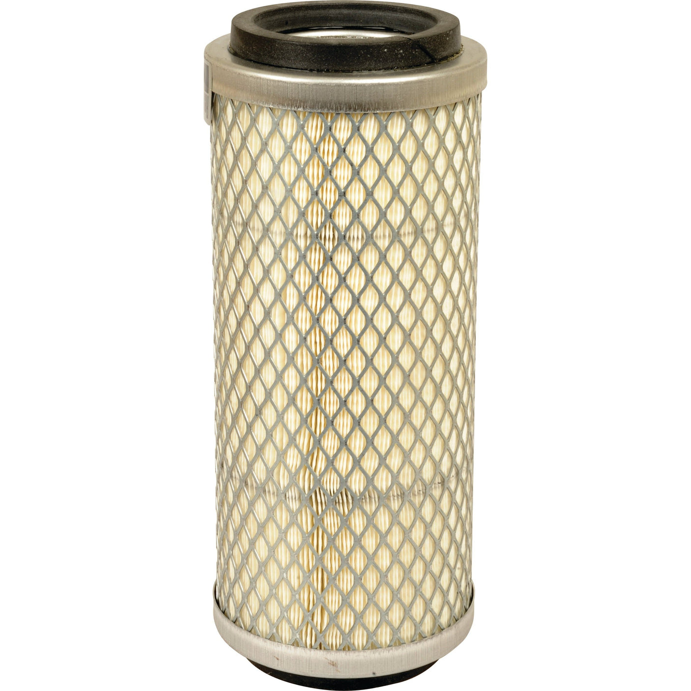 The Sparex Air Filter - Outer - AF25578M (Sparex Part No.S.108800) features a cylindrical design with a metallic grid exterior and pleated paper interior, ensuring optimal performance.