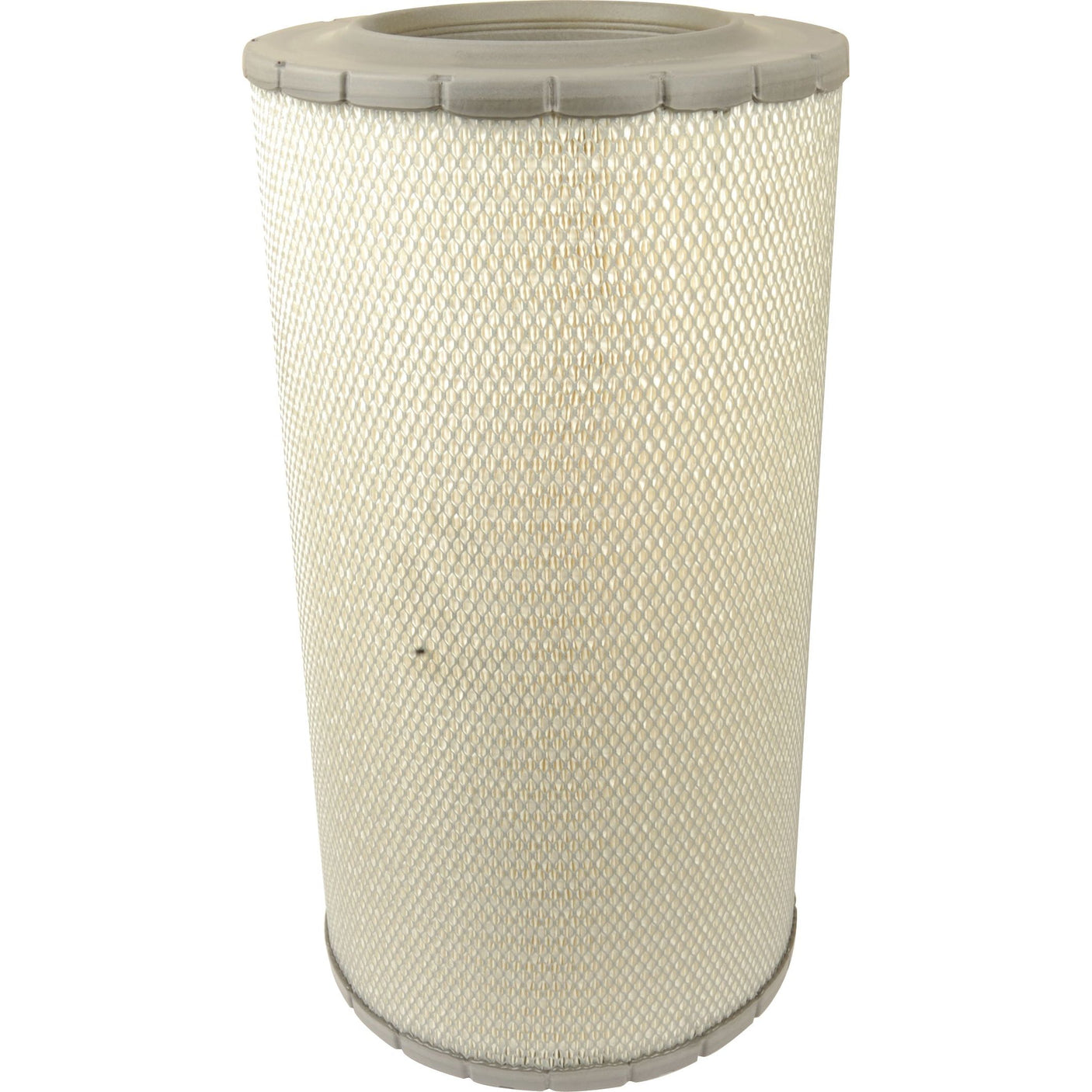 The Sparex AF25619 Outer Air Filter (Sparex Part No. S.108801) is a cylindrical filter with a white pleated surface and gray rubber ends.