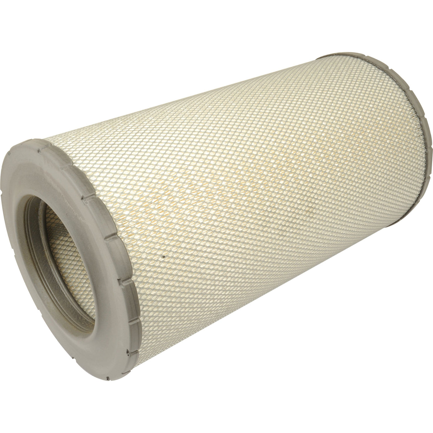 The Sparex S.108801 Air Filter - Outer - AF25619 is a cylindrical air filter featuring a robust metal mesh exterior and durable rubber end caps.