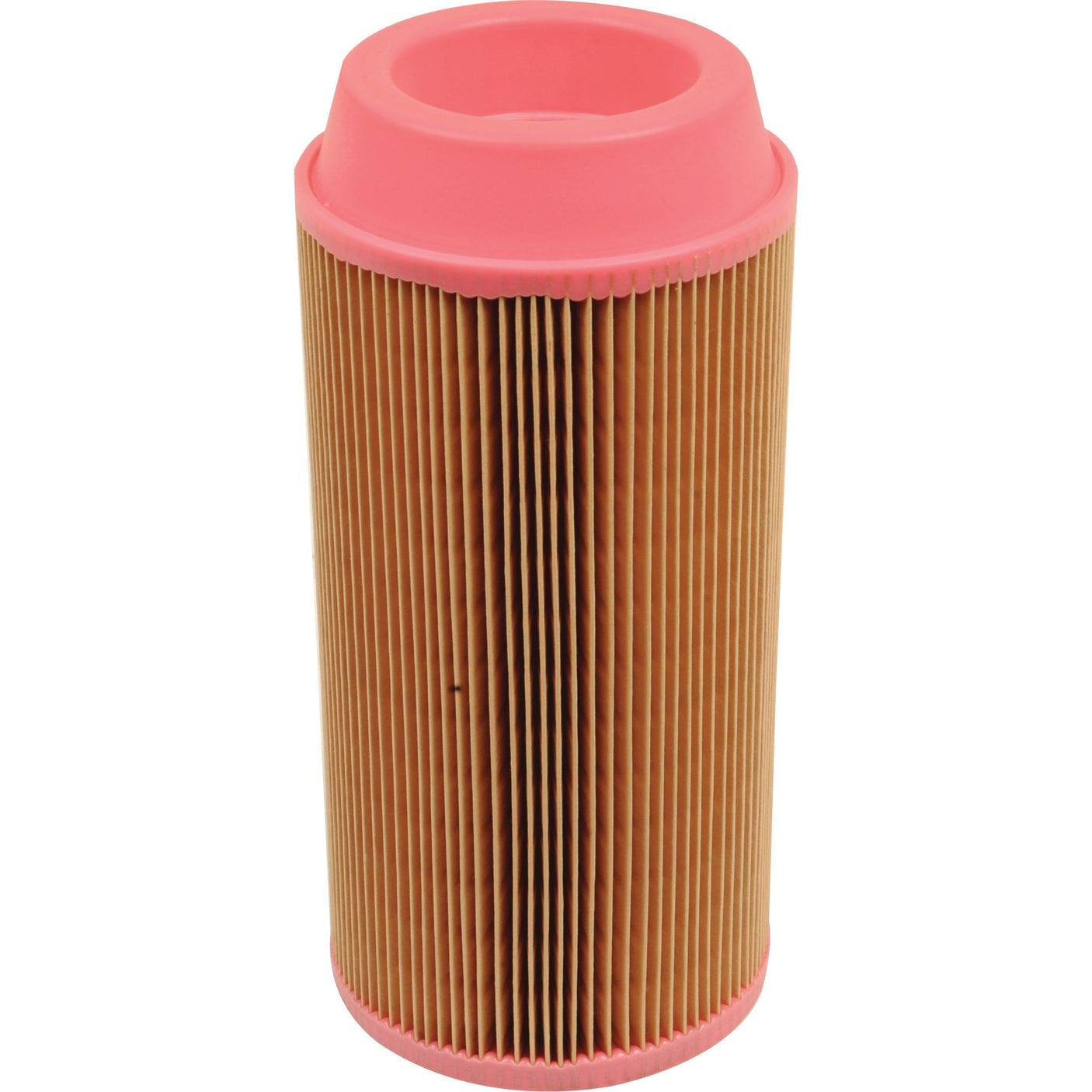 A Sparex Air Filter - Outer - AF26387 (Sparex Part No. S.108867) featuring pink rubber ends and pleated brown paper in the middle, is perfect for your Kubota machinery.