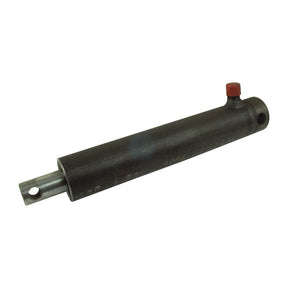 Image of the Sparex BRAKE-RAM SINGLE ACTING hydraulic unit (Sparex Part No. S.10887) featuring a single cylinder with a black finish, a red-tipped valve, and a 32mm Ø cylindrical metal rod extending from one end, capable of handling up to 150 bar.
