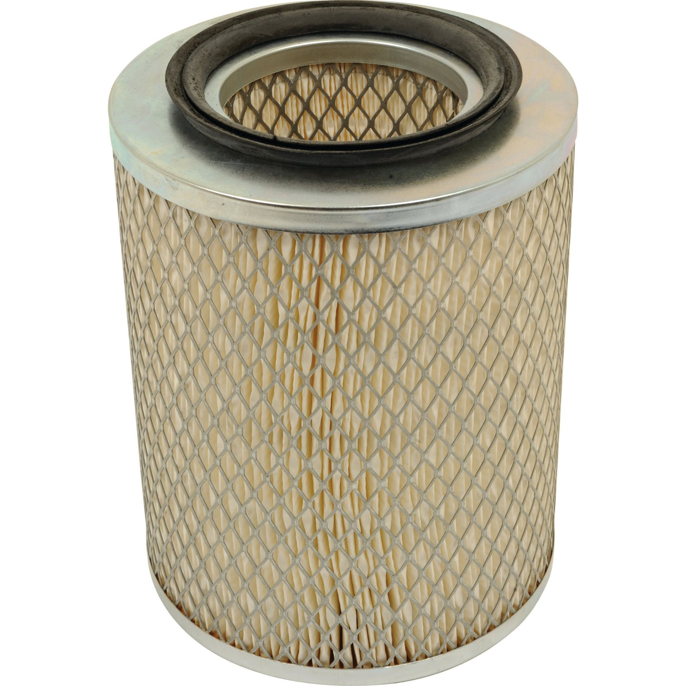 The Sparex AF4137 cylindrical air filter, available as Sparex Part No. S.108905, features a white mesh exterior and a black rubber gasket at the top.