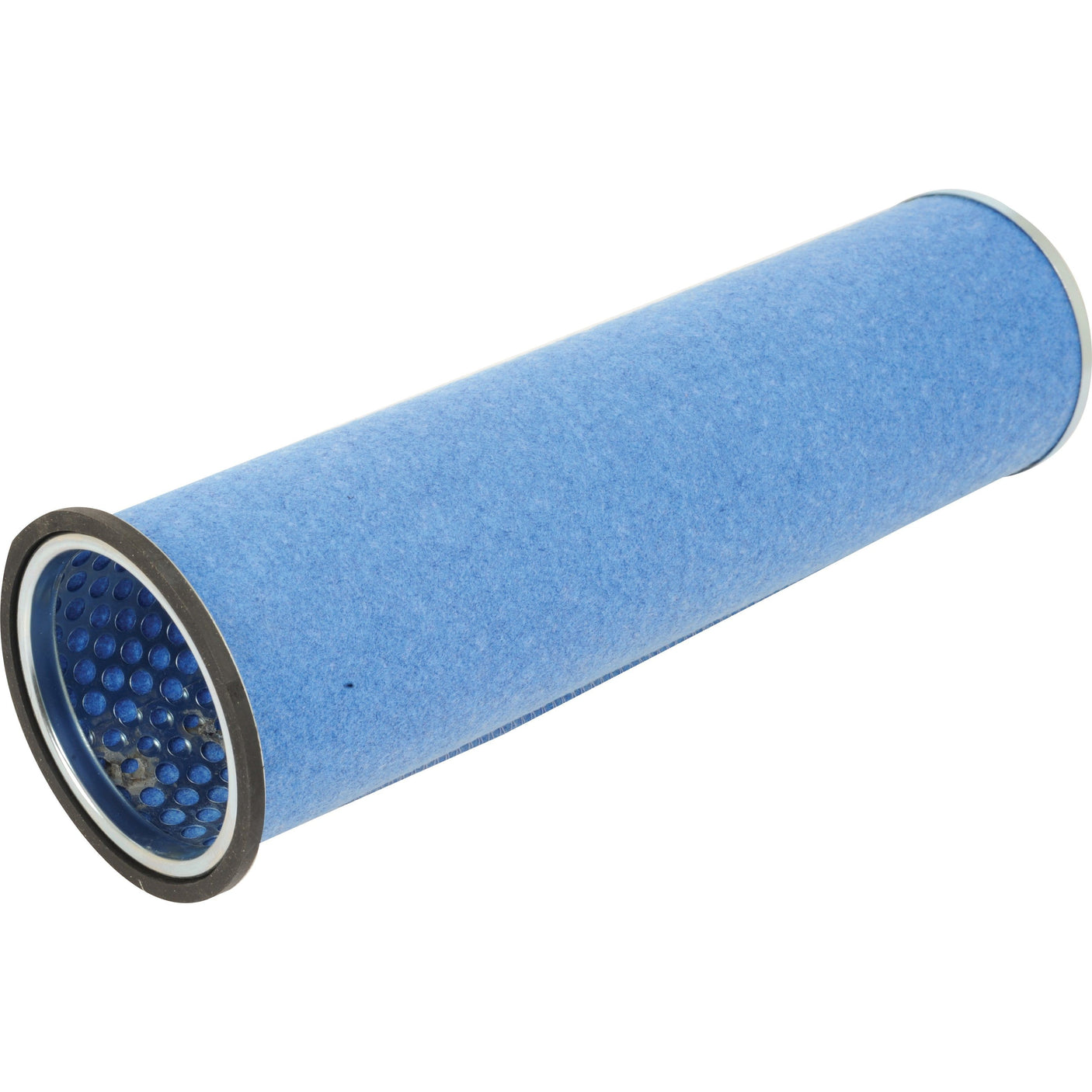 The Sparex Air Filter - Inner - AF4165 (Sparex Part No.S.108906) is a cylindrical blue air filter with perforated metal ends and durable rubber seals, making it ideal for various applications including use in Case IH equipment.