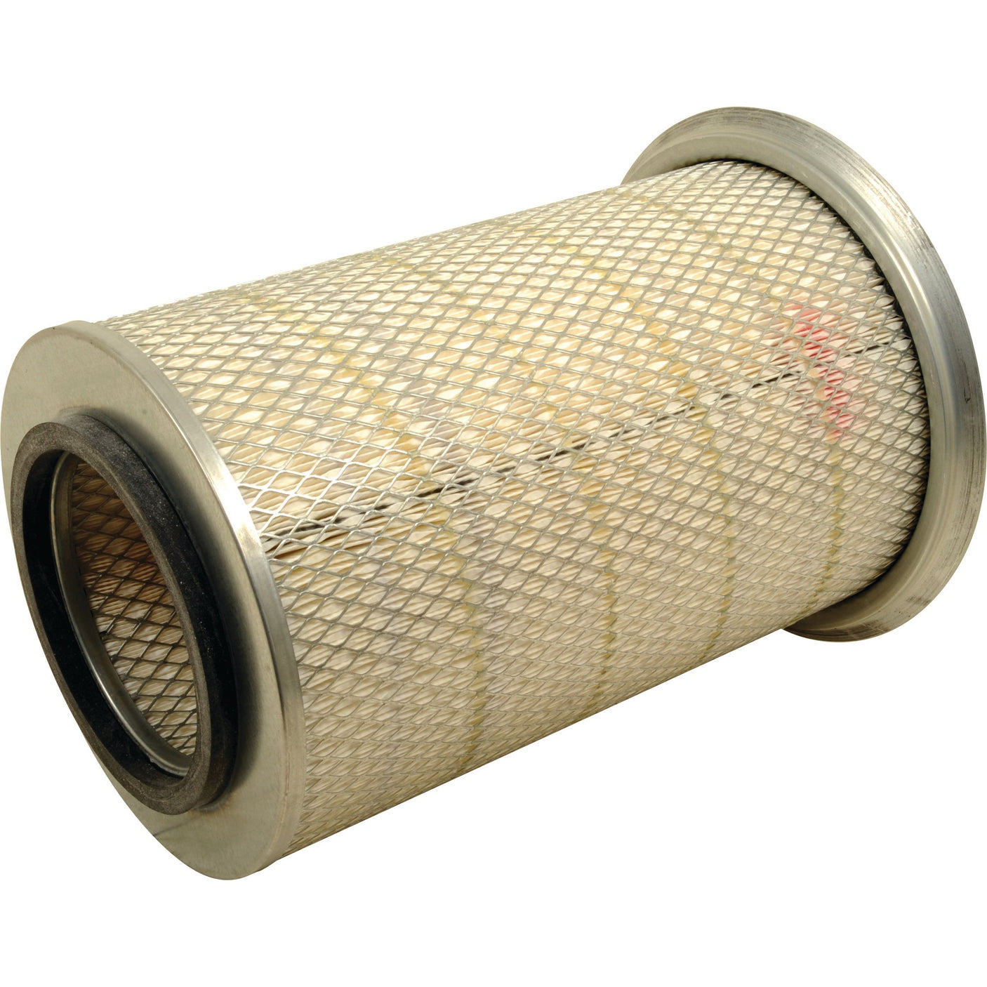 The Air Filter - Outer - AF4753M by Sparex, also known as Sparex Part No. S.108933, features a metal mesh exterior and rubber seals on both ends, making it ideal for use in engines or HVAC systems.