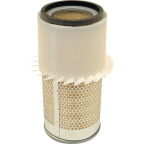 The Sparex Air Filter - Outer - AF4826K (Sparex Part No. S.108943) is displayed in an upright position, showcasing its cylindrical shape, metal mesh exterior, and plastic top.